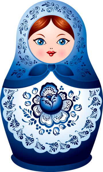 Матрешка роспись Гжель