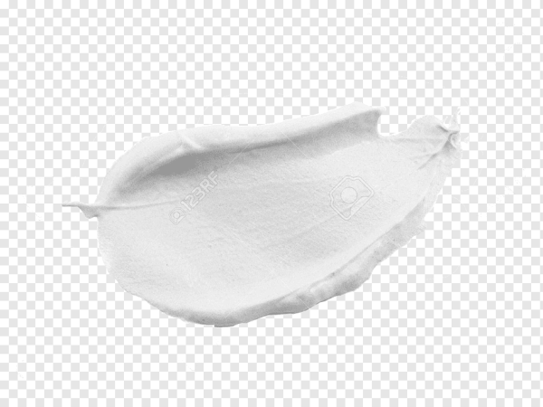 Мазок белой краски без фона