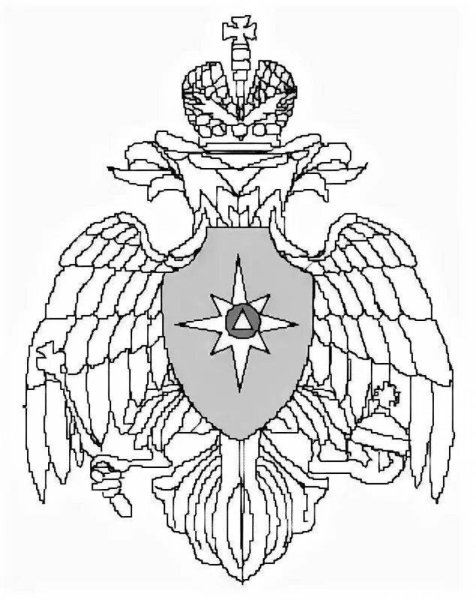 Герб МЧС России контур
