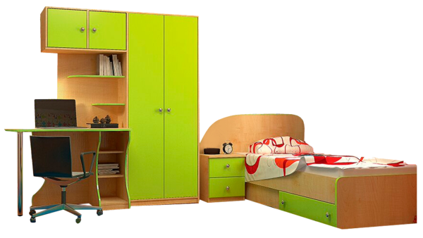 Детская мебель на белом фоне