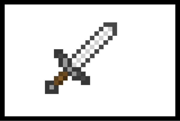 Железный меч из МАЙНКРАФТА