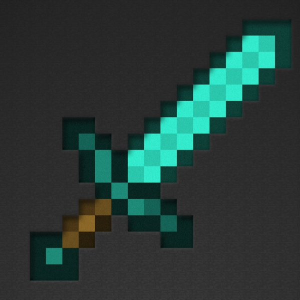 Майнкрафтовский алмазный меч