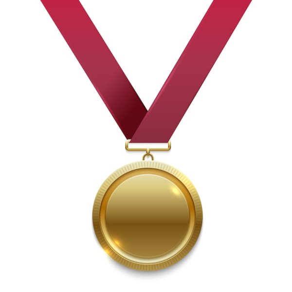 Медаль с красной лентой