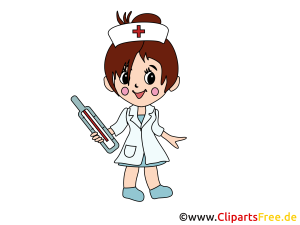 Медсестра с градусником