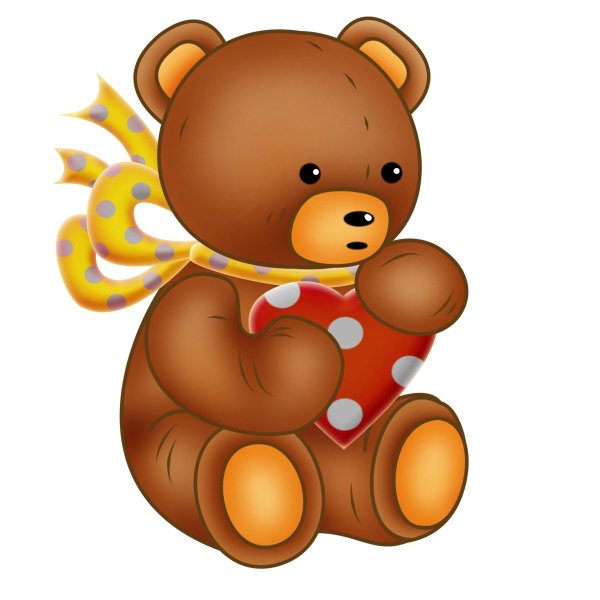 Мишка на прозрачном фоне