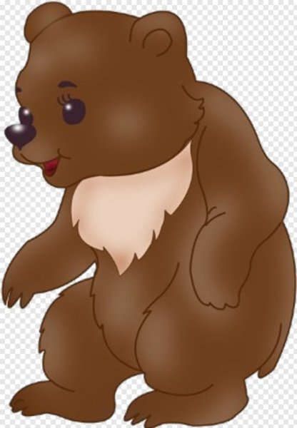 Медведь из колобка на прозрачном фоне