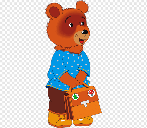 Портфель с медведем