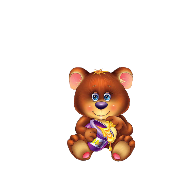 Медвежонок на прозрачном фоне
