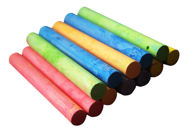 Цветные мелки на прозрачном фоне