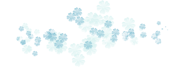 Голубые цветы на прозрачном фоне для фотошопа