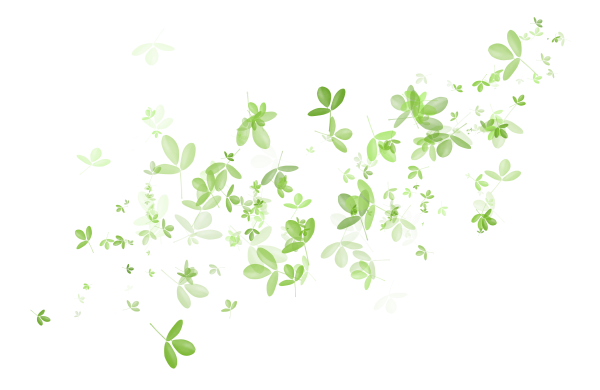 Мелкие зеленые цветочки на прозрачном фоне