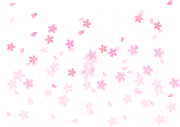 Розовые цветочки на прозрачном фоне