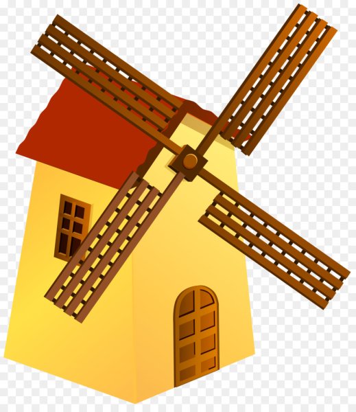 Мельница на прозрачном фоне