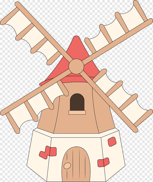 Мельница на прозрачном фоне