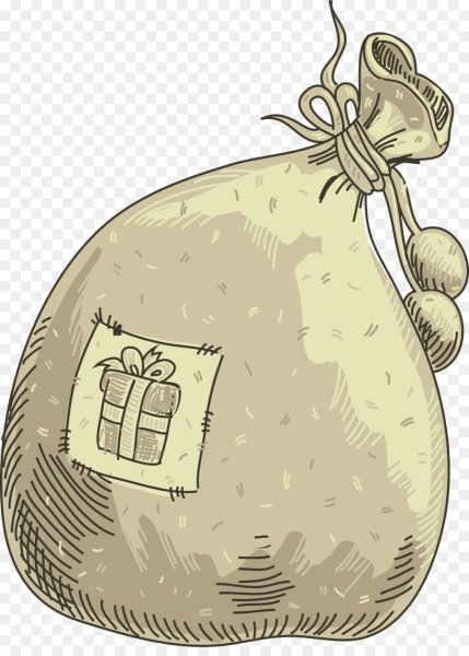 Нарисовать мешок с подарками
