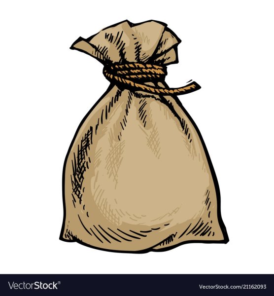 Мешок муки на белом фоне