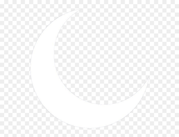 Белый полумесяц на прозрачном фоне