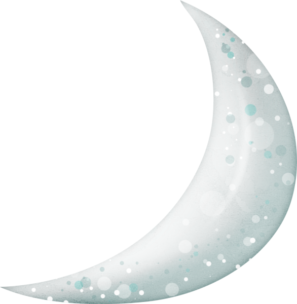 Новогодняя Луна на прозрачном фоне