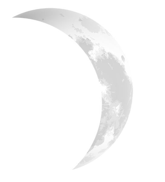 Полумесяц белый на белом фоне