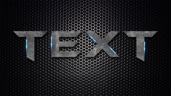 Металлические буквы для фотошопа