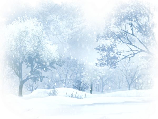 Зима на прозрачном фоне