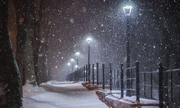 Красивый снегопад