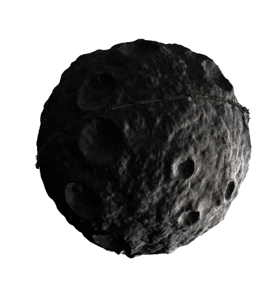 Астероид на белом фоне