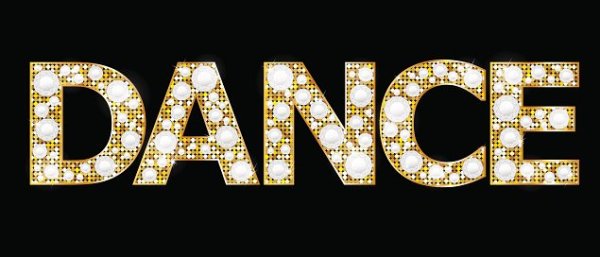 Танцы слово на красивом фоне