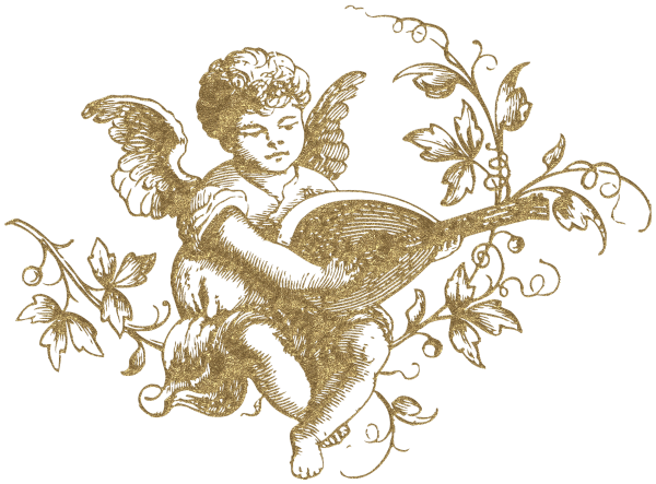 Ангелочек на белом фоне