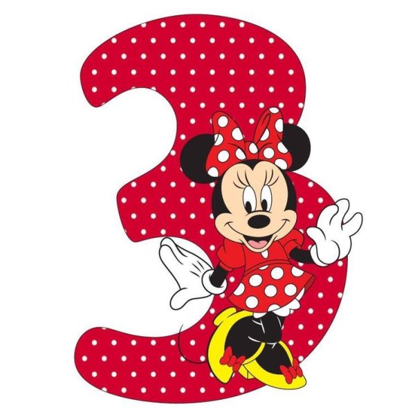 Цифра 3 Микки Маус
