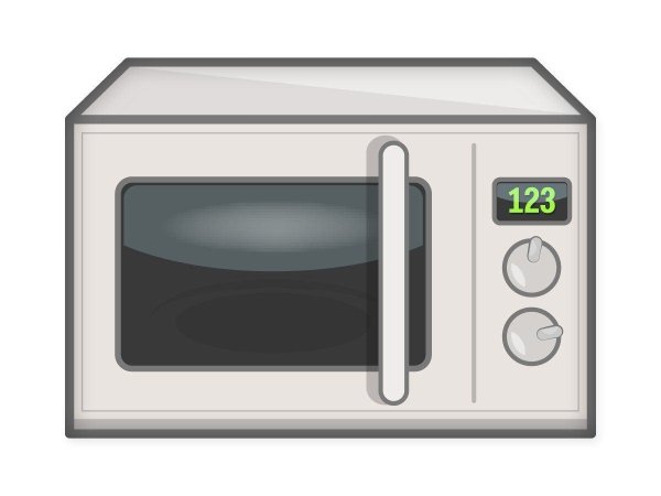 Микроволновка на белом фоне