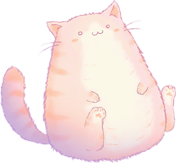 Котик арт на белом фоне