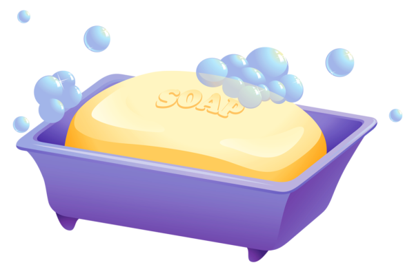 Мыло на белом фоне для детей