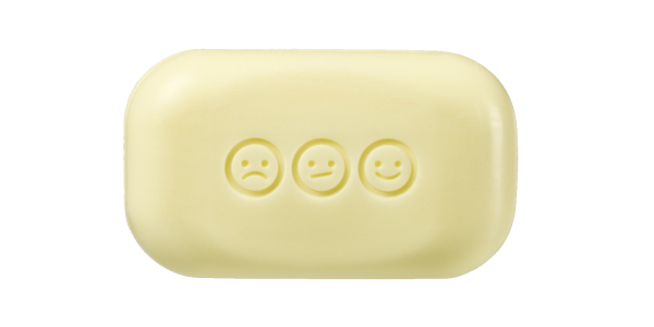 Кусок мыла на прозрачном фоне