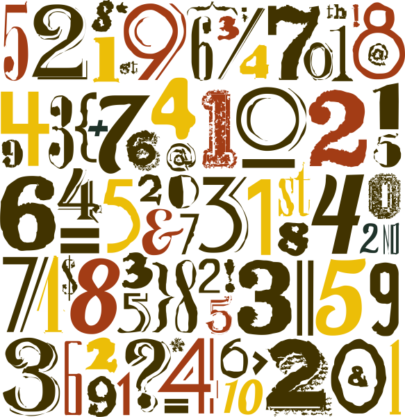 Цифры дизайнерские