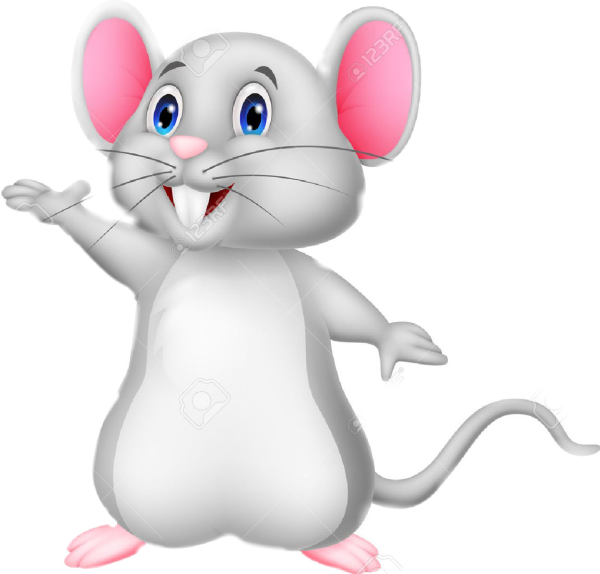 Мышь на белом фоне