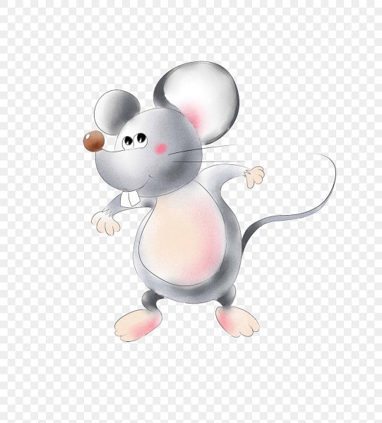 Мышонок на белом фоне