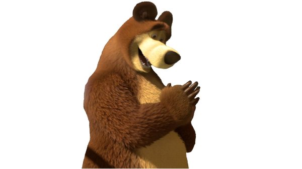 Маша из Маша и медведь на белом фоне