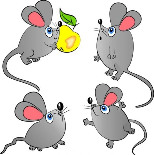Мышата мультяшные много