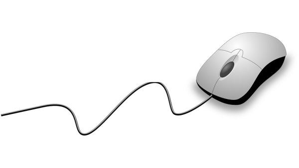 Компьютерная мышь на белом фоне