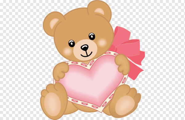 Мишка держит сердечко