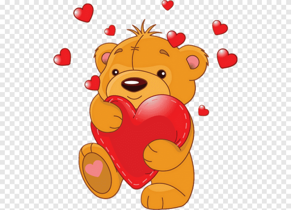 Стикер мишка с сердечком