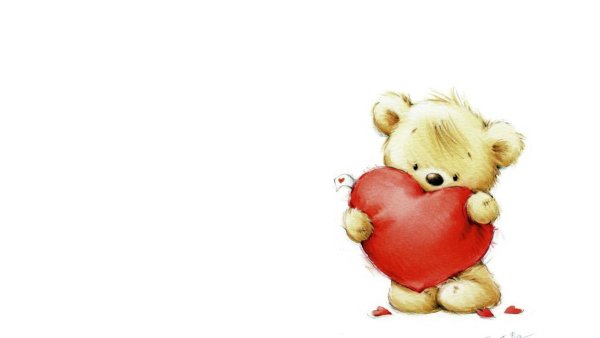 Милые мишки с сердечками