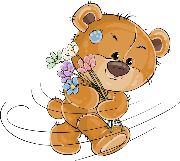 Мишка клипарт на прозрачном фоне