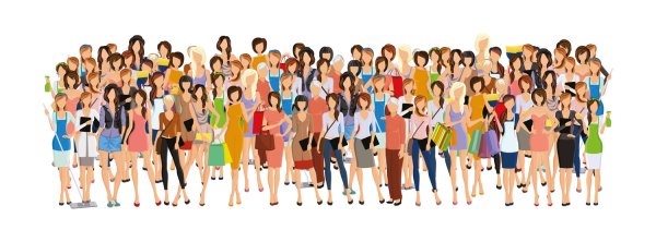 Много девушек