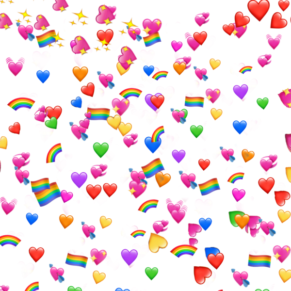 Сердечки на прозрачном фоне для фотошопа