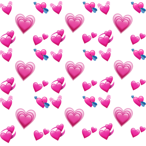 Много маленьких сердечек