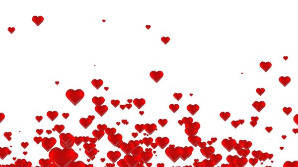 Россыпь сердечек