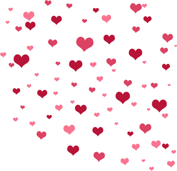Сердечки на белом фоне