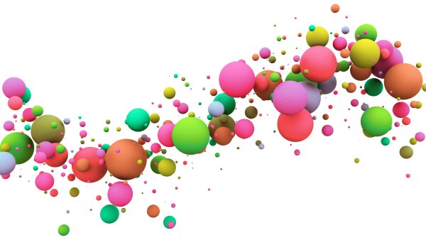 Шарики на прозрачном фоне